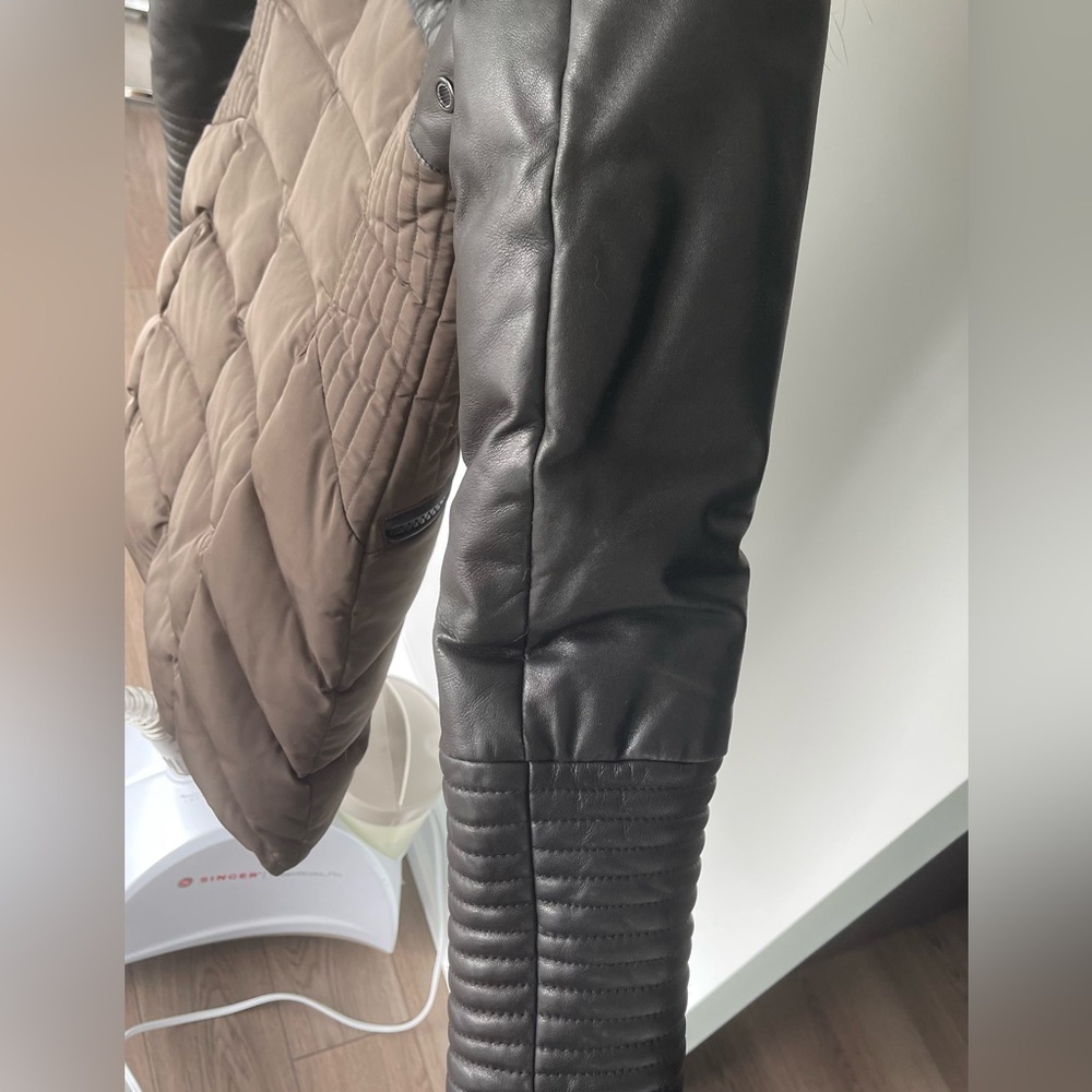 RUDSAK Silvia Leather Sleeved Down Parka - Picture 8 of 13